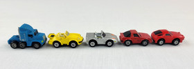 Vintage 80's Micro Machines Lot 9 Military Vehicles Porche Corvette Mustang Semi