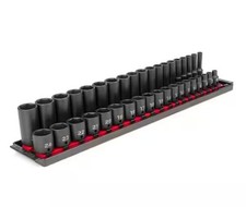 38 In. Drive 6-point Impact Socket Set 38-piece 6-24 Mm With Rails 38 In. Drive 6-point Impact Socket Set 38-piece 6-24 Mm With Rails