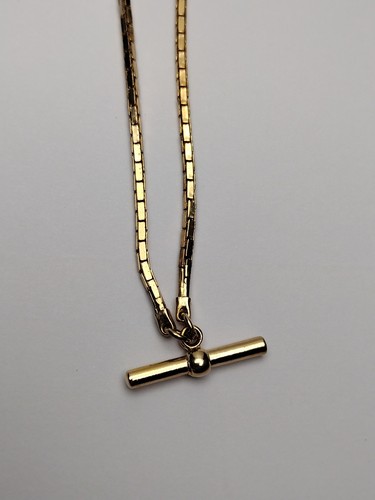 Pierre Cardin Krawattenbox Kette Vintage goldfarben Diamantsplitter am Logo T-Post - Bild 13 von 16