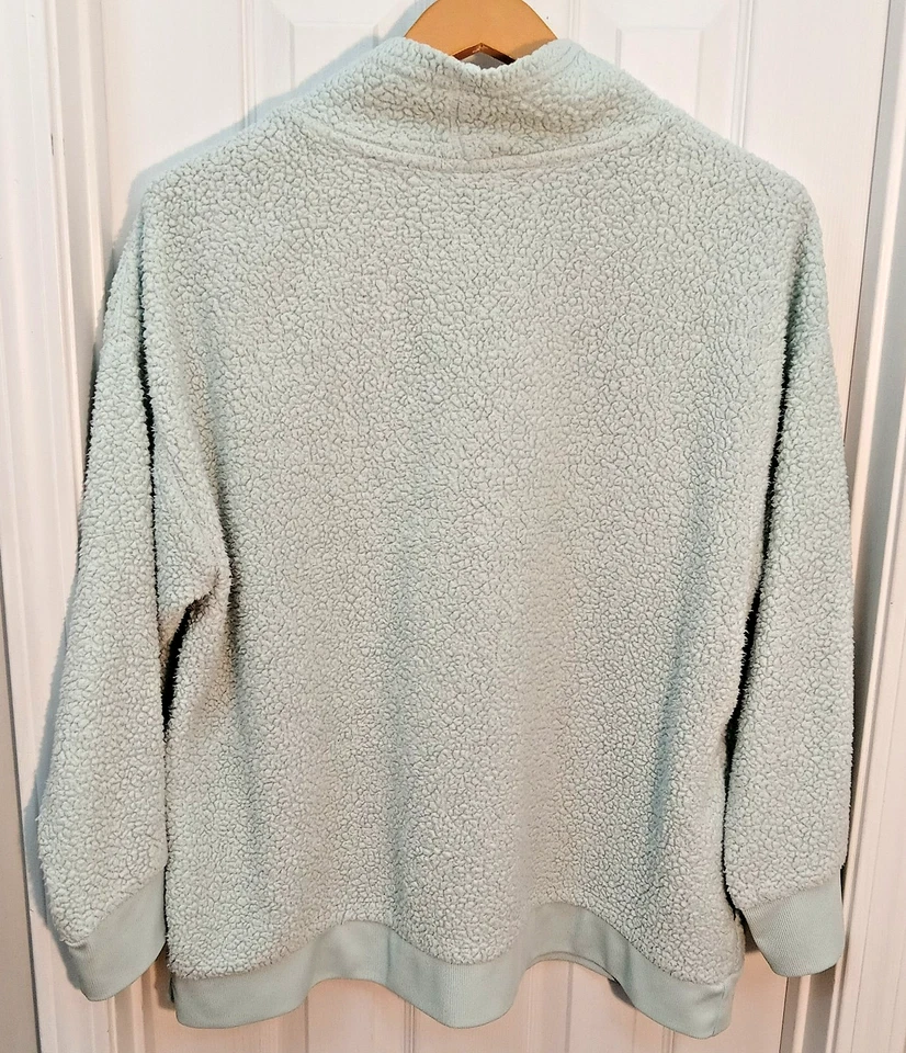 Top RBX polar ropa deportiva para mujer talla 3X verde mangas largas bolsillos cuello embudo Foto 2 de 4