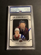 Brady Tkachuk Signed UD Portraits Card PSA/DNA Auto NHL USA Hockey Senators