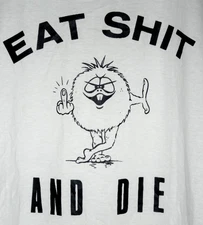 Vintage Middle Finger Monster Camacho Humor Shirt Large 80s Single Stitch Funny