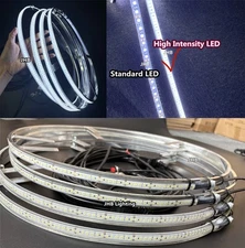 JHB 17.5"High Intensity PURE WHITE Strobes LED Truck Wheel Ring Rim Lights Set 4