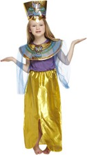 Girls Egyptian Nile Queen Cleopatra Costume World Book Day Fancy Dress 7-9 10-12