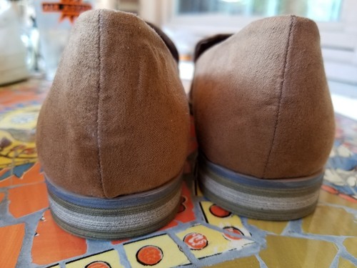 NEW indigo rd. WOMEN'S HANILY EMBROIDERED SHOES MED BROWN FLATS 6M - Picture 2 of 5