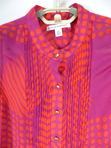 BANANA REPUBLIC Women Thin Light Polyester Tank Top Pleat Front Multicolor XS - 第 3/13 張圖片