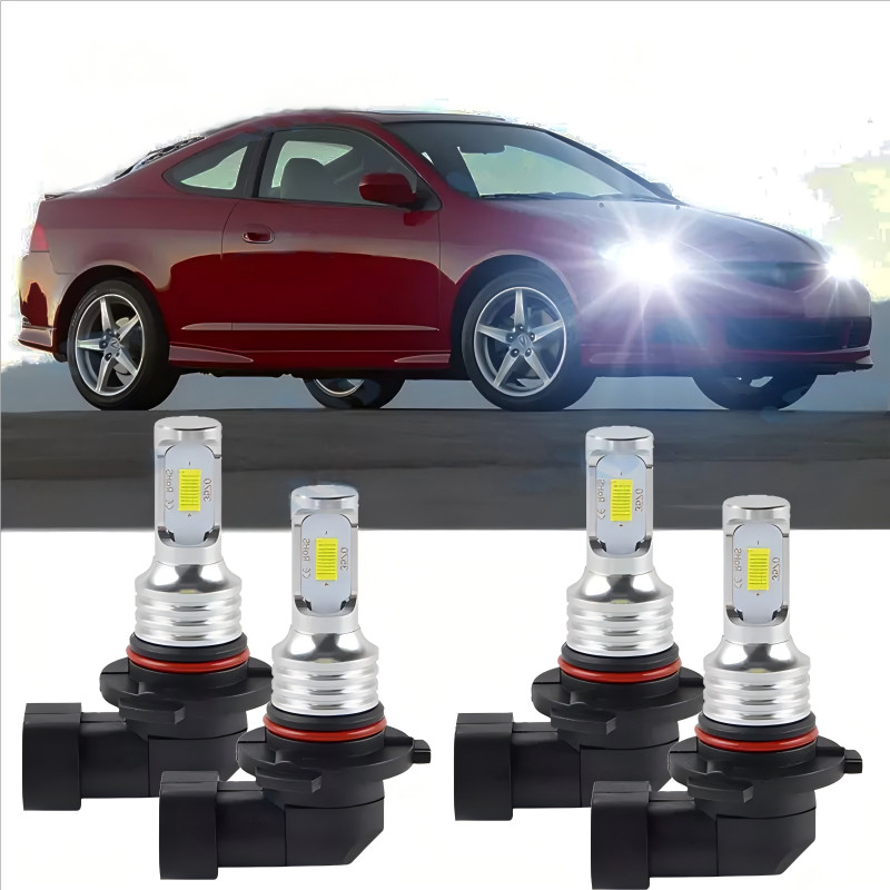6000K Front LED Headlight Bulbs for Acura RSX High & Low Beam 2005-2006 Set of 4