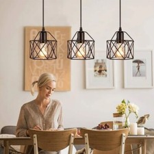 Modern Vintage Glass Ceiling Pendant Industrial Light Hanging Retro Chandelier