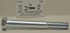 M14-2.00X120MM HEX HEAD CAP SCREWS GRADE 10.9 STEEL ZINC PLATED (2)