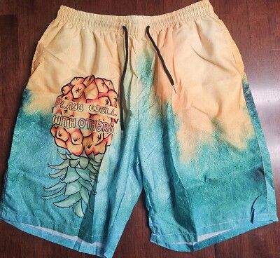 Pineapple 3D Printed Short Pants Casual Swimming Shorts Men Summer Beach Shorts