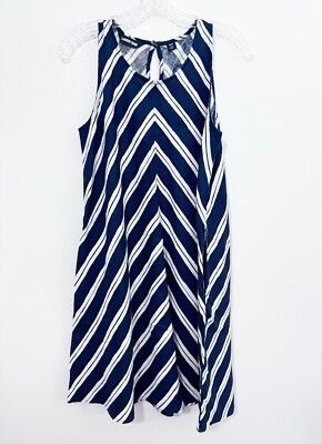 Lands End Linen Sleeveless Knee Length Swing Dress Size S/P 6-8 | eBay