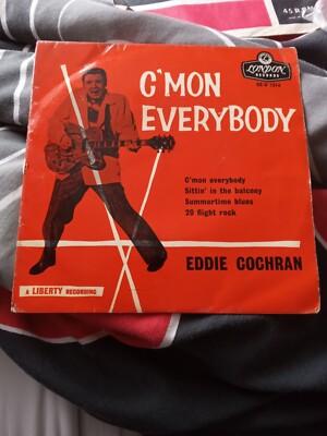 EDDIE COCHRAN CMON EVERYBODY EP    ON LONDON  RECORDS 1959 RARE