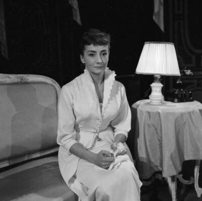 Suzanne Flon In The Play Un Beau Dimanche De Septembre Paris 1959 OLD PHOTO