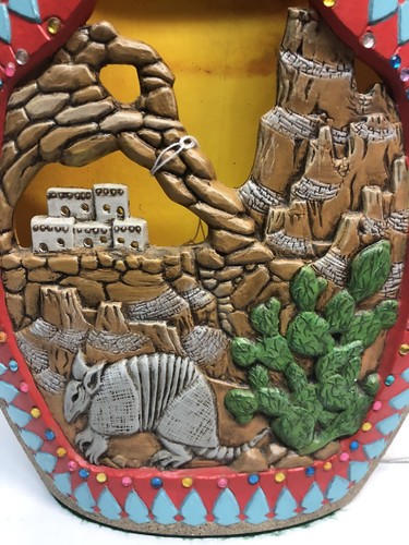Vintage Southwest Pueblo Tribal Ceramic Table Lamp - Picture 7 of 7