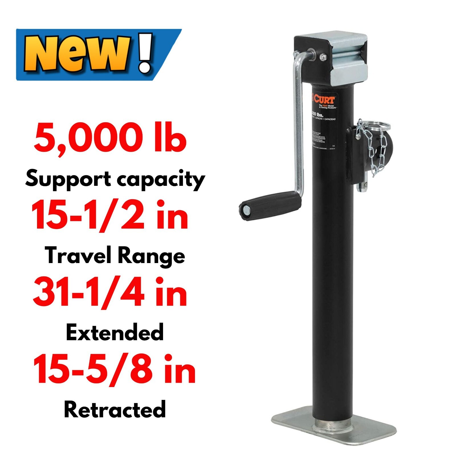Pipe-Mount Swivel Trailer Jack 5000lb Tongue Weld-On for RV Camper Lift  Parking | eBay