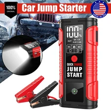12V Car Jump Starter 5000A Booster Jumper Power Bank Battery Charge LCD Display