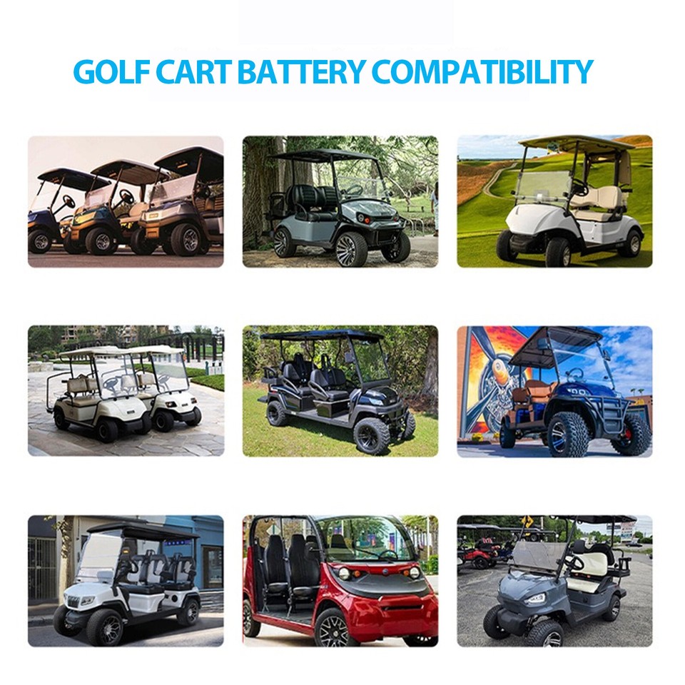48V 105Ah Golf Cart Lithium LiFePO4 Battery Club Car 200A BMS 15000 ...