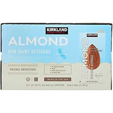 Kirkland Signature Almond Milk, 32 Fluid Ounce (12 Count)