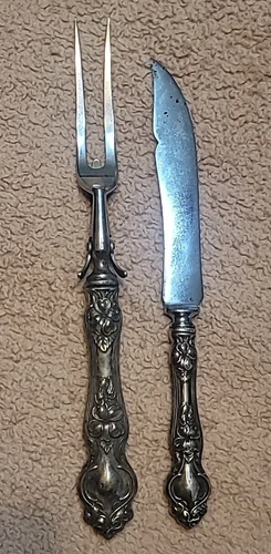 Antique Sterling Silver Carving Set In Time For Holidays