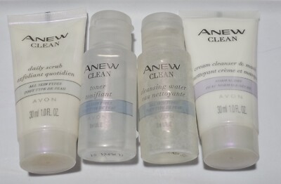 Avon Lot of 4 Anew Clean Travel Skin Care...New. Fast Free Shipping
