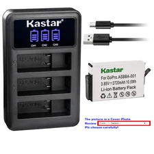 Kastar Battery Triple USB Charger for GoPro ASBBA-001 Gopro Fusion Sports Camera