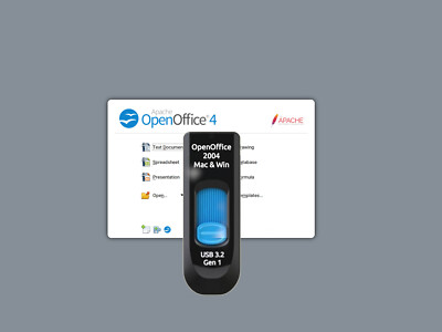 OpenOffice 2024 USB-Stick | Ohne Abo | Microsoft Office kompatibel Mac & Windows