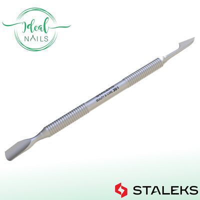 Pusher STALEKS Beauty&Care PBC-30/1 126 mm, Edelstahl, gerundet 7 mm / Beil
