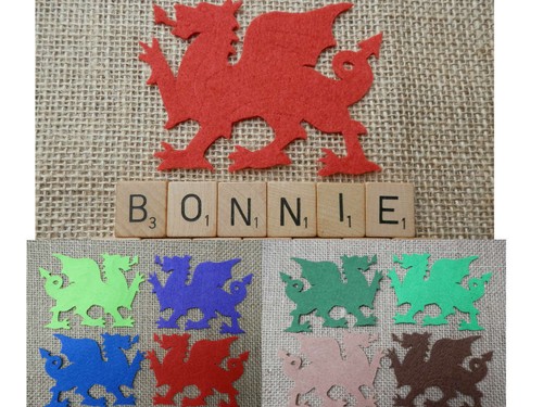 FELT x4 DRAGONS die cuts
