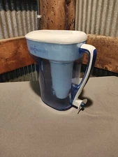 ZeroWater 10 Cup Ready-Pour Filtration Pitcher w Filter & Spigot #ZD-012RP White