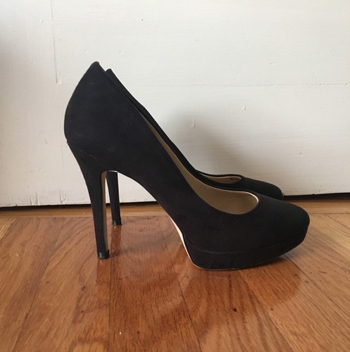 H\u0026M Black Suede Leather High Heel 