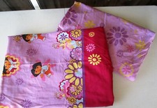 NICK JR DORA THE EXPLORER  BOOTS PURPLE TWIN FLAT  FITTED SHEET SET