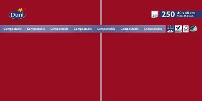 Duni SERV.3LG.40X40 1/4F Red 250ST