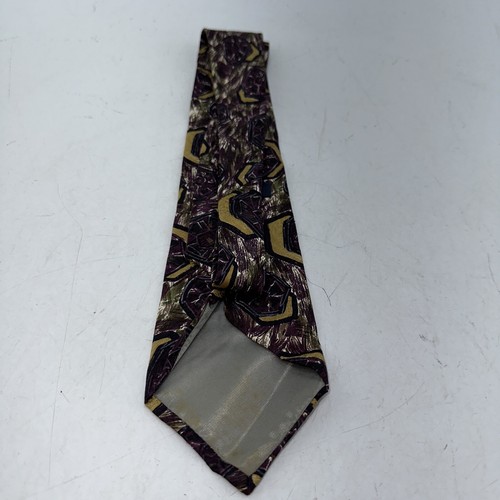 Damon Men's Tie Multicolored Geometric Tie All Silk - Picture 4 of 9