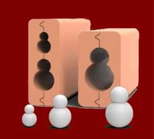 Snowman Christmas Polymer Clay Bead Roller