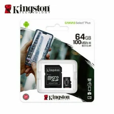 Kingston 64GB microSDXC Canvas Select Plus 100MB/s Read A1 Class 10 UHS-I Memory