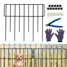 No Dig Animal Barrier Fence Black Dig Protective Fence 13"x12.6" 10 Pack