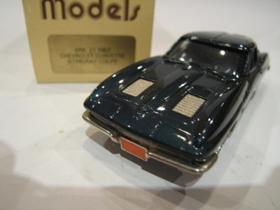 Chevrolet Corvette 1963 Bleue – Miniature 1/43 BROOKLIN – White Metal, Boîte D'origine