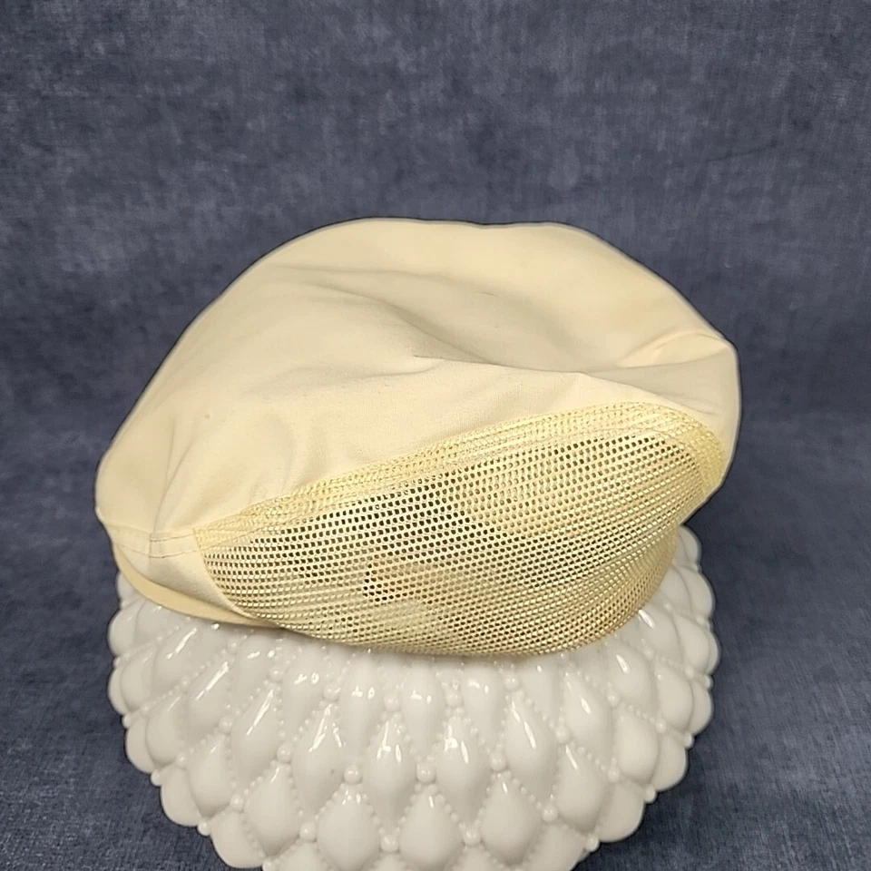 Vintage Gentleman's Cream Golfing Cap Hat 1960s - Image 2 of 4