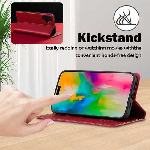 For iPhone 16 Plus 15 Pro 14 13 12 11 Flip Leather Wallet Magnetic Phone Case - 第 9/45 張圖片