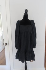 ULLA JOHNSON ALITA DRESS, BLACK, SIZE 8