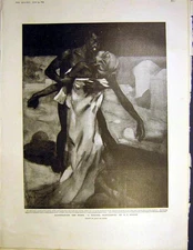 Original Old Antique Print Benson Curious Coincidence Story Illustration Costa