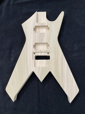 Unfinished ENL Cryptic V 22 Fret Electric Guitar Body In Poplar Wood Made in USA