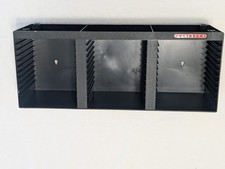 Vintage Laserline 3 Bin CD Storage Rack Wall Mount Desktop Black Media Holder 90