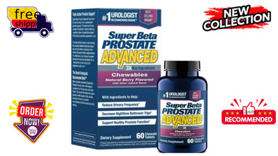 Super Beta Prostate Advanced Exp Berry Chewables 60 Ct Natural 08/2026 complimen