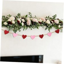 Valentine's Day Heart Garland - Valentines Day Decorations with Felt Hearts 