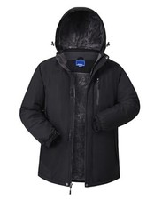 Winter Jackets Mens Skiing Coats Warm Waterproof Ski Snow Coat 3X-Large Black