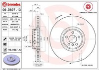 Bremsscheibe Vorne Links Brembo 09D89713 FÜR Bmw Rolls Royce