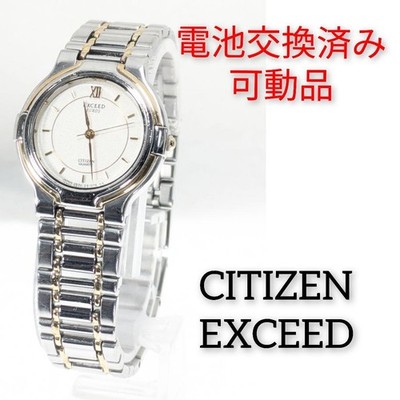 CITIZEN EXCEED 2930-296338TA Water Resist SSG Base Metal Wristwatches B8607