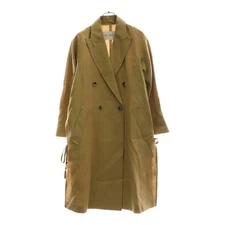 Max Mara Size: 40 Peak Lapel Linen Trench Coat Beige Women's 11210112743 [Used] 
