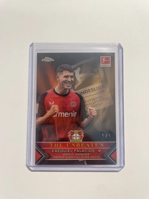 Exequiel Palacios Bayer Leverkusen 2025 Topps Chrome Bundesliga Unbeaten 1/1